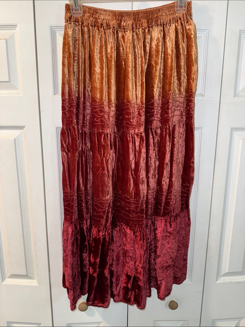 Velvet sunset vintage 90’s skirt Med